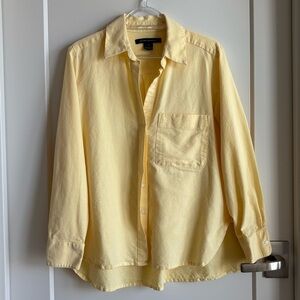 French Connection Yellow Button Down Shirt
